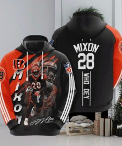 Cincinnati Bengals Joe Mixon 3D Hoodie