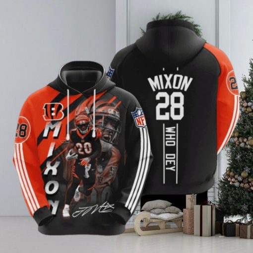 Cincinnati Bengals Joe Mixon 3D Hoodie