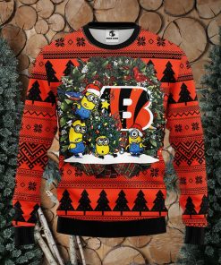 Cincinnati Bengals Minion Christmas Ugly Sweater