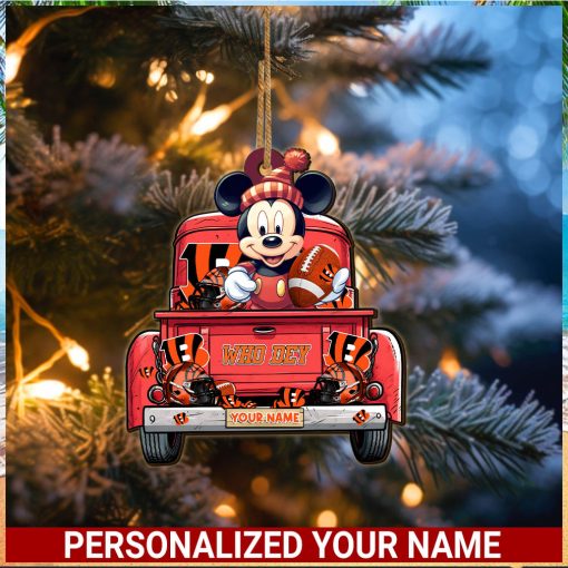 Cincinnati Bengals NFL Mickey Ornament Personalized Your Name SP12102337ID05