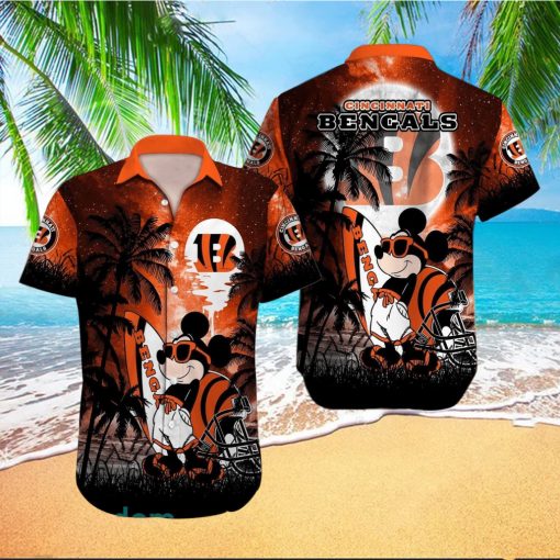 Cincinnati Bengals NFL Team Logo Baby Yoda Hawaiian Shirt