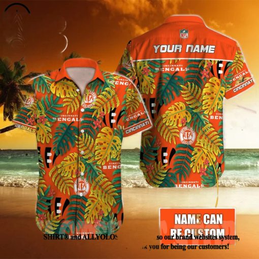 Cincinnati Bengals NFL Unisex All Over Print Hawaiian Button Shirt