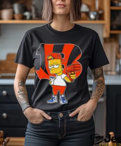 Cincinnati Bengals NFL X Bart Simpson cartoon shirt