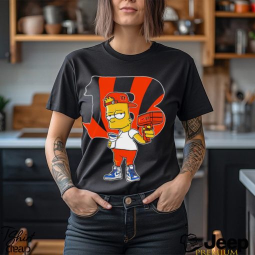 Cincinnati Bengals NFL X Bart Simpson cartoon shirt