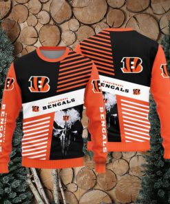 Cincinnati Bengals Skull Pattern Knitted Sweater For Christmas