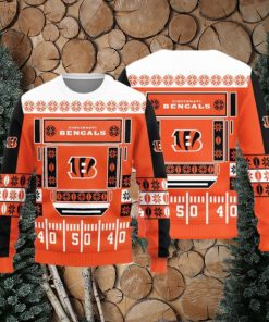 Cincinnati Bengals Teams Ball Snowfalke Pattern Knitted Sweater For Christmas