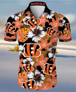 Cincinnati Bengals Tropical Flower Hawaiian Shirt