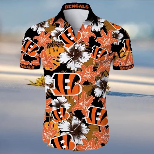 Cincinnati Bengals Tropical Flower Hawaiian Shirt