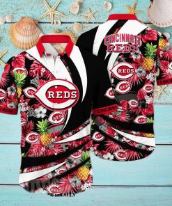 Cincinnati Reds MLB Flower Full Printing Hawaiian Shirt