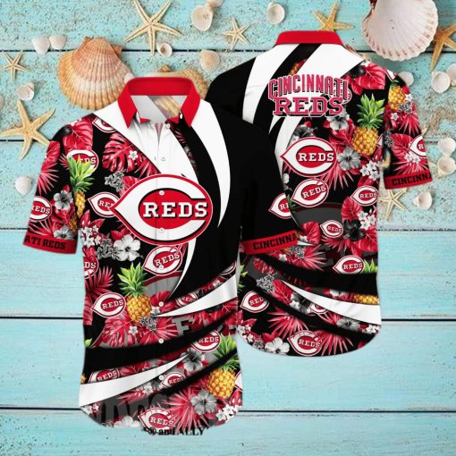 Cincinnati Reds MLB Flower Full Printing Hawaiian Shirt