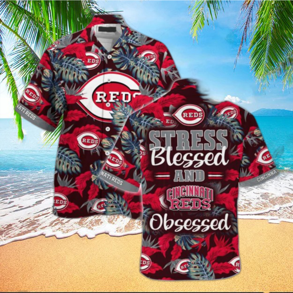 LIMITED] Cleveland Indians MLB-Summer Hawaiian Shirt And Shorts, Stress  Blessed Obsessed For Fans
