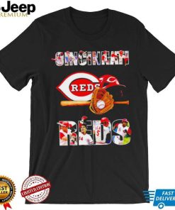 Cincinnati Reds baseball players text logo shirt