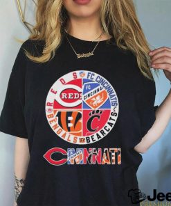 Cincinnati Sports Teams Logo Reds, Fc Cincinnati, Bearcats And Bengals Shirt