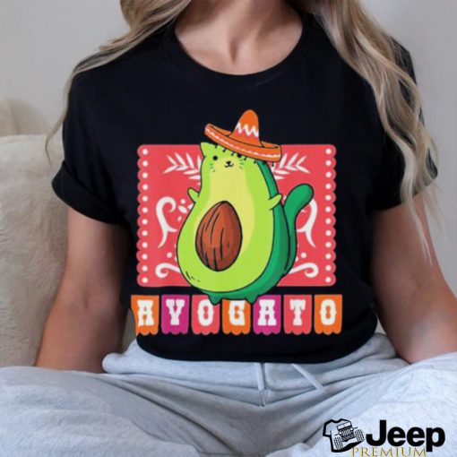 Cinco De Mayo Funny Meow Avogato Cat Avocado Mexico T Shirt