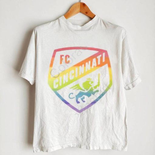 Cincyshirts Store Fc Cincinnati Pride Rainbow Shield Hoodie shirt