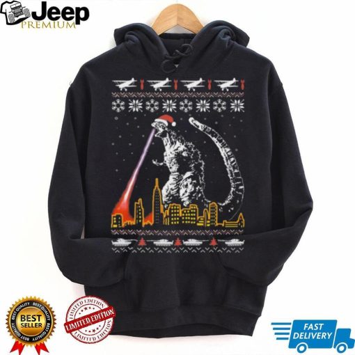 City Santa Godzilla Ugly Christmas Shirt