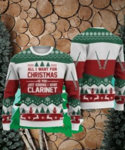 Clarinet All I Want For Christmas Ugly Christmas Sweaters Special Gift For Men Women