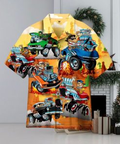 Classic Car With Funny Driver Hawaiian Shirt