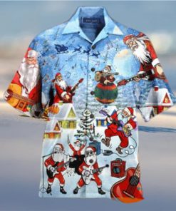 Classic Christmas Aloha Shirt Spirit Shirt, Santa Hawaiian Style