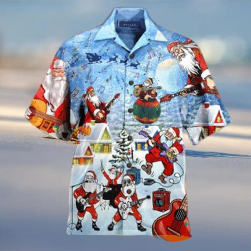 Classic Christmas Aloha Shirt Spirit Shirt, Santa Hawaiian Style