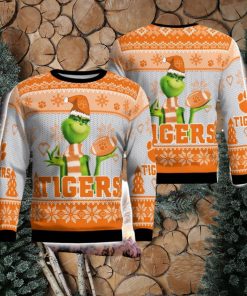 Clemson Tigers Grinch Snowflake Pattern Ugly Sweater Christmas