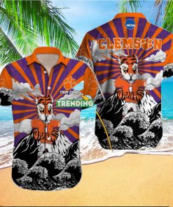 Clemson Tigers NCAA Custom Name Hawaiian Shirt Great Gift For Men And Women Fans hawaiian shirt