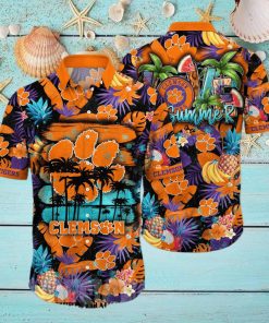 Clemson Tigers NCAA Floral Full Printed 3D Hawaiian Shirt