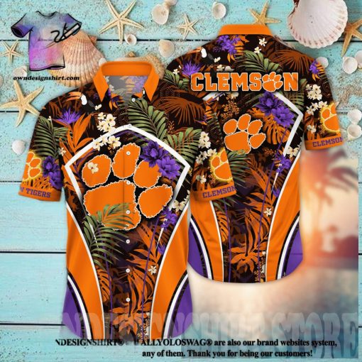 Clemson Tigers NCAA Floral Full Printing Hawaiian Shirt