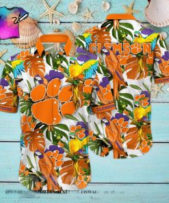 Clemson Tigers NCAA Flower 3D Full Print Hawaiian Shirt