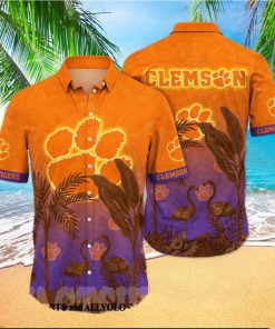 Clemson Tigers NCAA Flower Full Printed Hawaiian Shirt