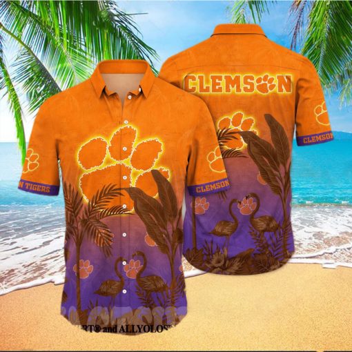 Clemson Tigers NCAA Flower Full Printed Hawaiian Shirt