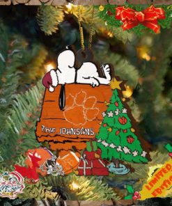 Clemson Tigers Snoopy Christmas NCAA Ornament Custom Name