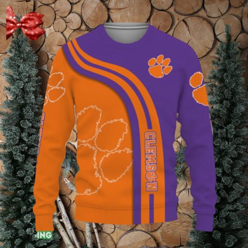 Clemson Tigers Sports American Teams Gift For Fan Road To Champion Knitted Christmas Sweater