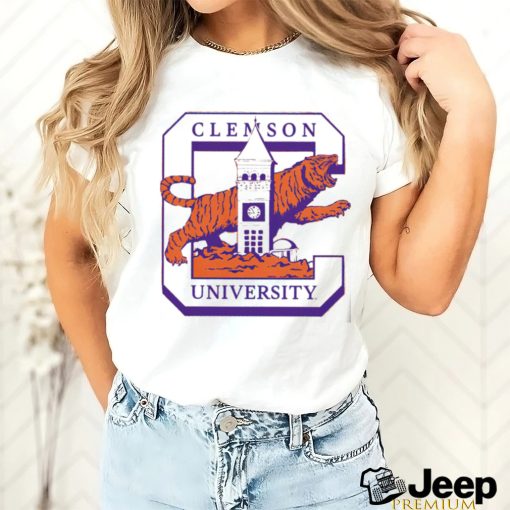 Clemson Tigers University inspired clock Tower shirt for gift