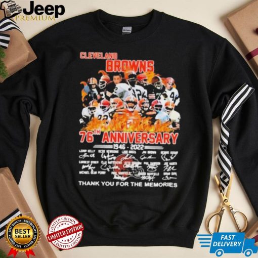 Cleveland Browns 76th Anniversary Signature Thank You For The Memories Shirt