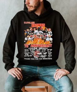 Cleveland Browns 76th Anniversary Signature Thank You For The Memories Shirt