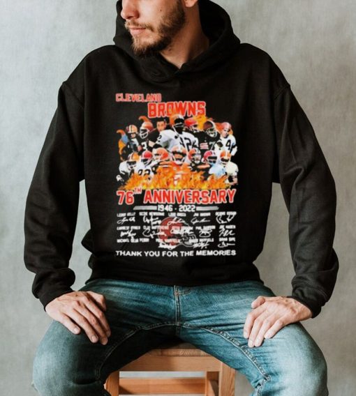 Cleveland Browns 76th Anniversary Signature Thank You For The Memories Shirt