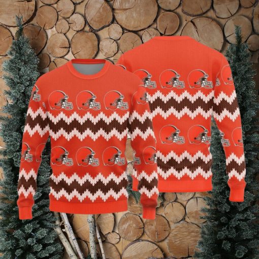 Cleveland Browns Christmas Pattern Knitted Sweater