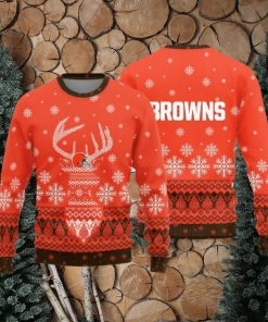 Cleveland Browns Christmas Reindeer Knitted Sweater