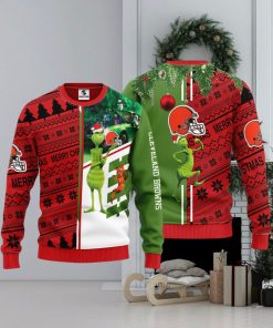 Cleveland Browns Grinch & Scooby Doo Christmas Ugly Sweater 1