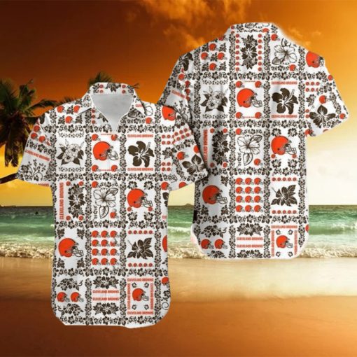 Cleveland Browns High Quality Hawaiian Shirt And Short For Men Gift, Short Beach For Family Christmas