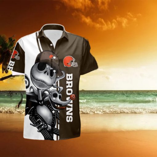 Cleveland Browns Jack Skellington Zero Summer Hawaiian Shirt