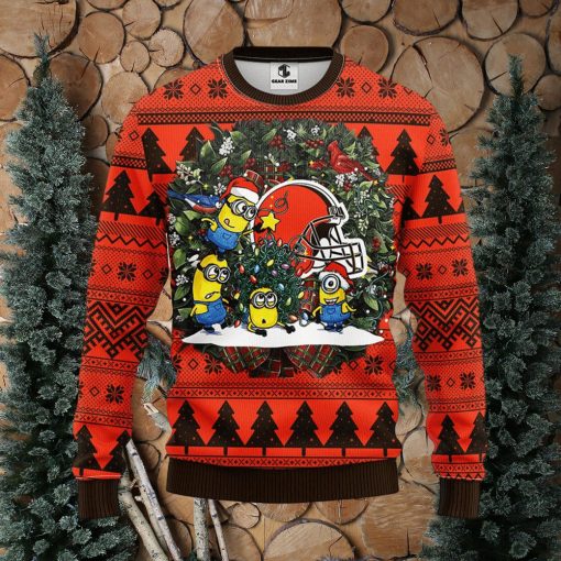 Cleveland Browns Minion Christmas Ugly Sweater