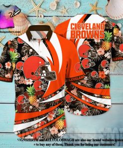 Cleveland Browns NFL Flower All Over Printed 3D Hawaiian Shirt