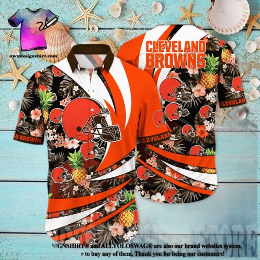 Cleveland Browns NFL Flower All Over Printed 3D Hawaiian Shirt