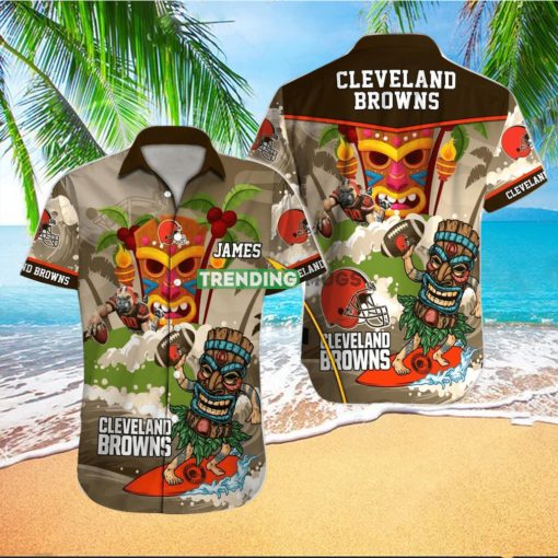 Cleveland Browns NFL Football Custom Name Hawaiian Shirt For Men And Women Gift For Real Fan hawaiian shirt