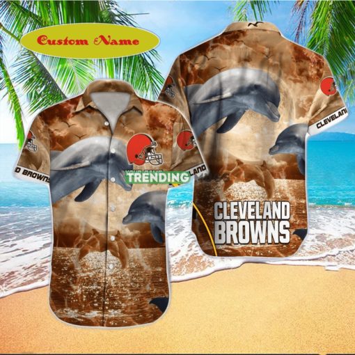 Cleveland Browns NFL Football Custom Name Hawaiian Shirt For Men And Women Style Gift For Fan hawaiian shirt