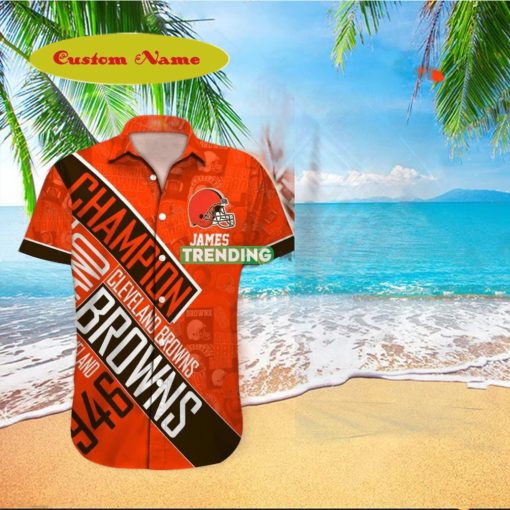 Cleveland Browns NFL Football Custom Name Hawaiian Shirt For Men And Women Unique Gift For Real Fan hawaiian shirt