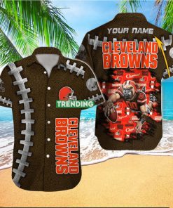 Cleveland Browns NFL Football Custom Name Hawaiian Shirt Gift For Men And Women Fans hawaiian shirt