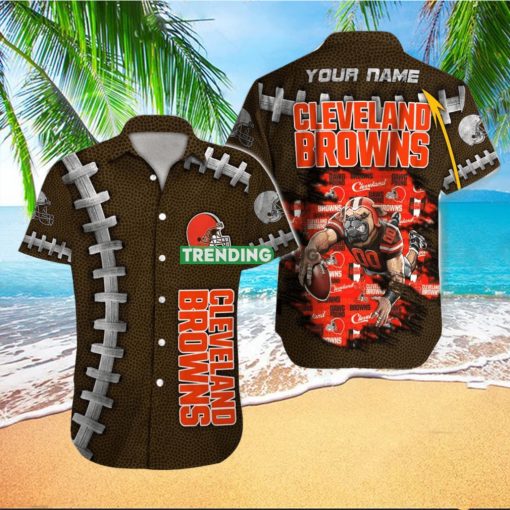 Cleveland Browns NFL Football Custom Name Hawaiian Shirt Gift For Men And Women Fans hawaiian shirt